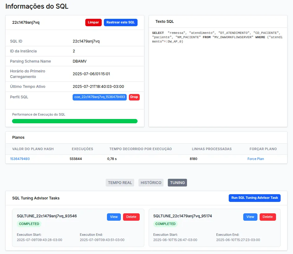 Screenshot da interface de simplificação de tarefas do DBizzie
