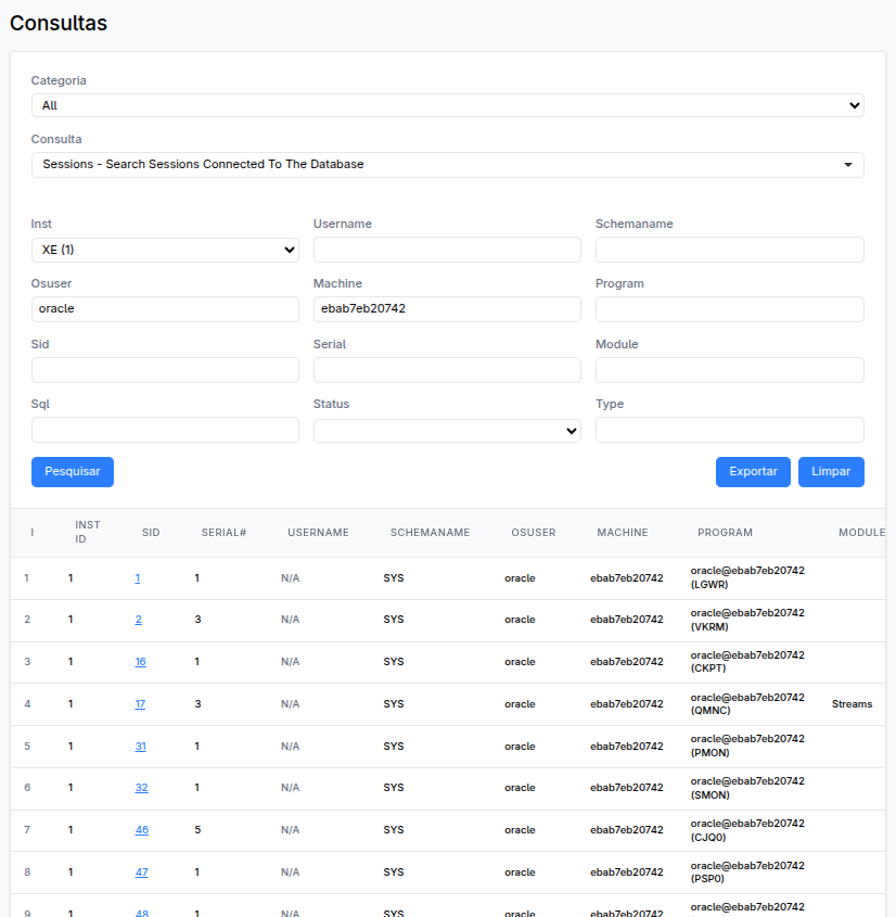 Screenshot of DBizzie's smart reports interface